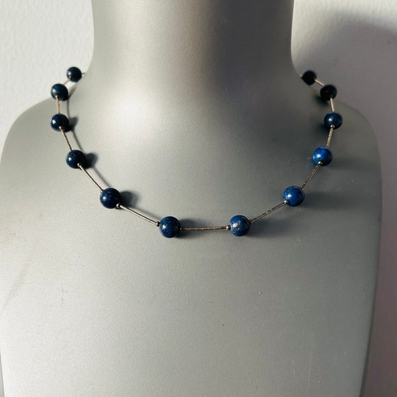 Lapis Sterling Silver Necklace Southwestern