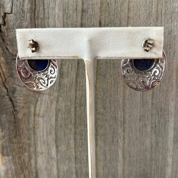 Lapis Sterling Silver Earrings Southwestern - image 5