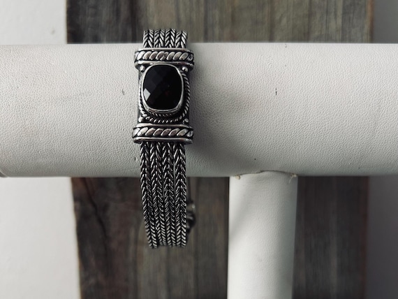 Smoky Quartz Sterling Silver Bracelet Bali