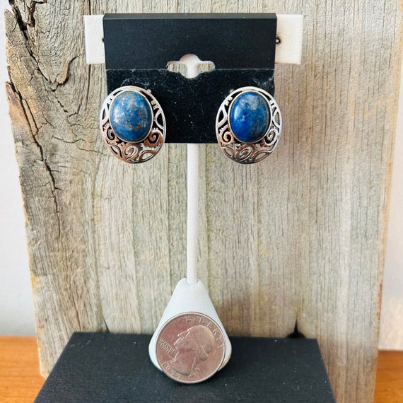 Lapis Sterling Silver Earrings Southwestern - image 3