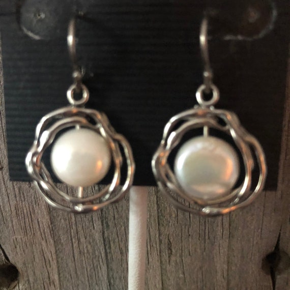 Pearl Sterling Silver Earrings Israel - image 5