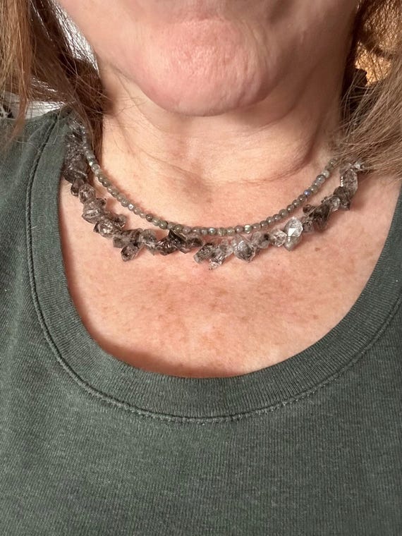 Labradorite Sterling Silver Multistrand Necklace - image 8