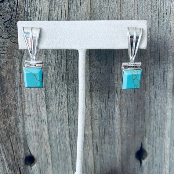 Turquoise Sterling Silver Earrings Escorcia - image 7