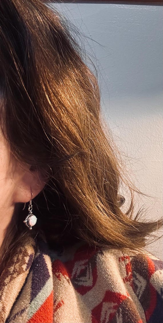 Opal Sterling Silver Earrings - image 2