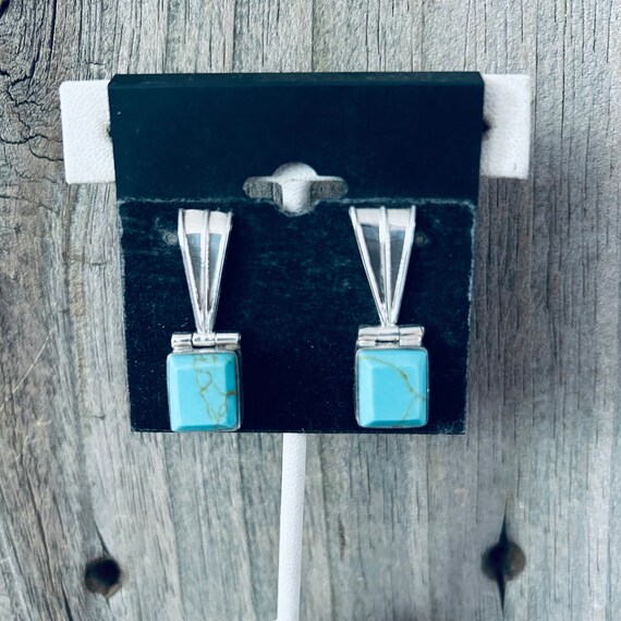Turquoise Sterling Silver Earrings Escorcia - image 6