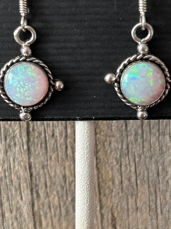 Opal Sterling Silver Earrings - image 7