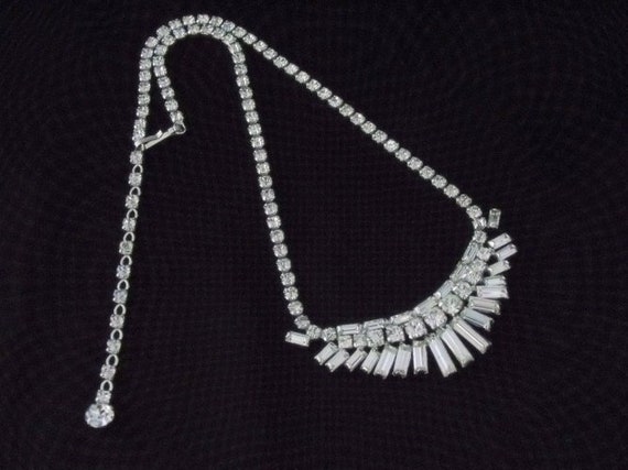 Vintage Baguette Rhinestone Necklace