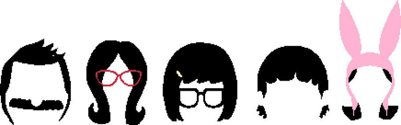 Bob/'s Burgers Digital Cross Stitch Pattern PDF Belcher Family