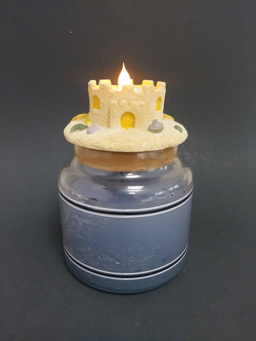 Our Americas Candle Topper Sand Castle Fits Yankee Candle Etsy