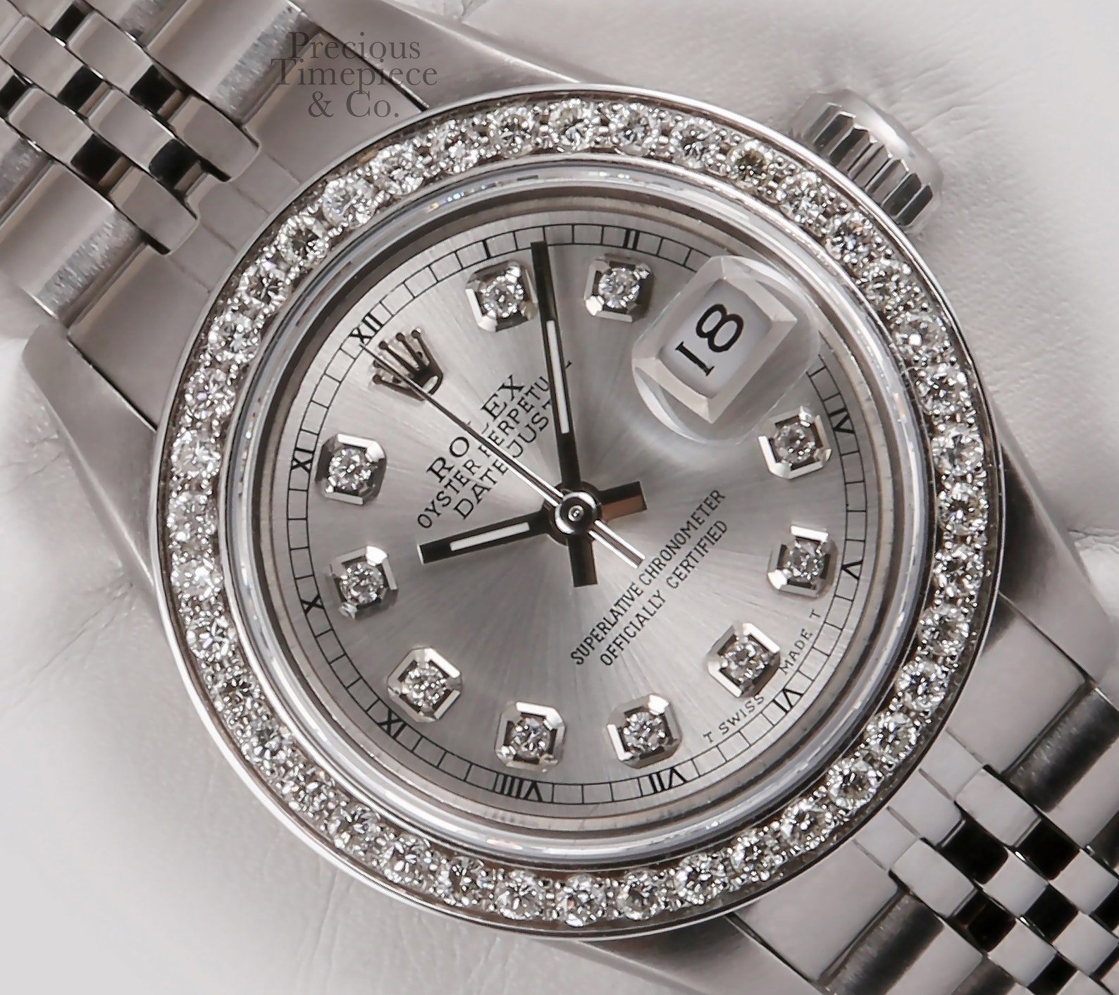 Rolex Lady Datejust Stainless Steel 26mm Watch-silver Diamond - Etsy UK