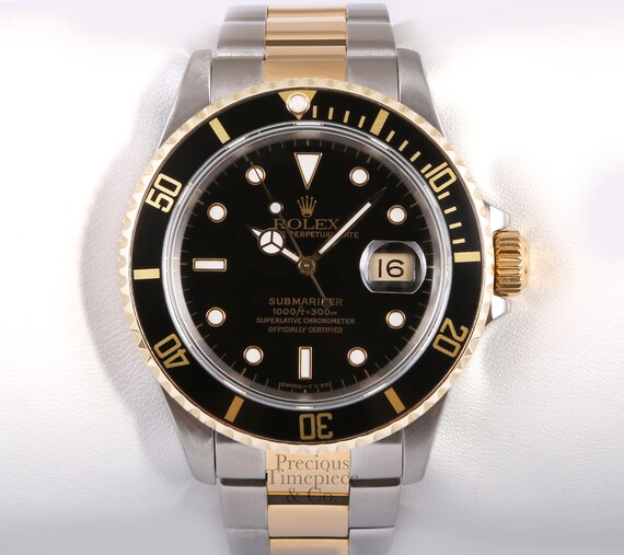 Buy Rolex Submariner Date Steel 18k Gold Black Insert Black Online In India Etsy