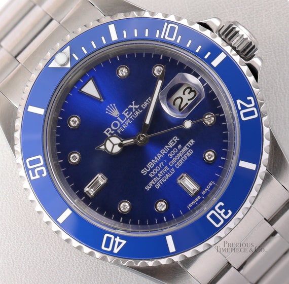 rolex blue sub