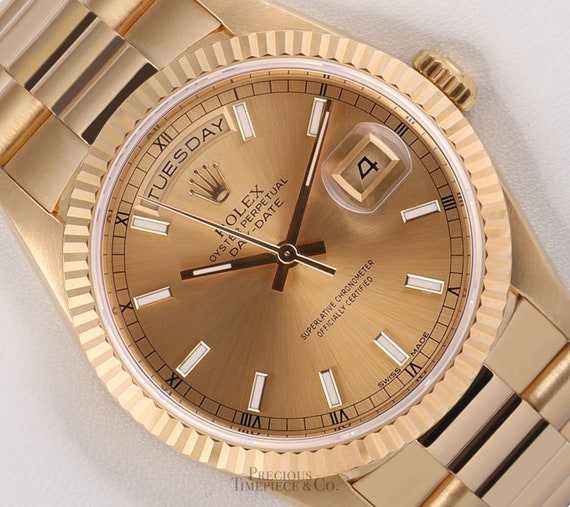 Rolex Day Date 18038 18k Yellow Gold 