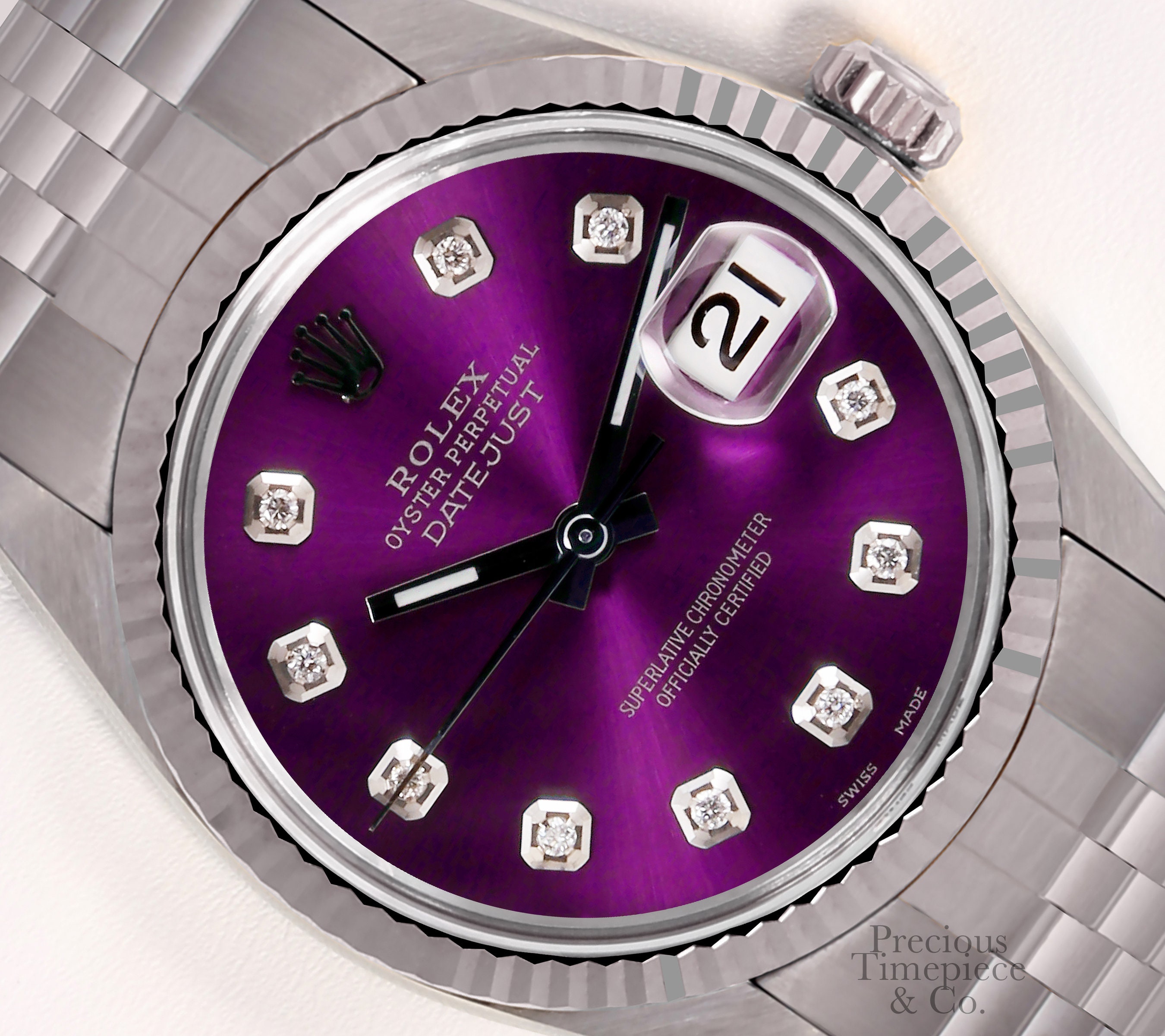 rolex datejust 36mm fluted bezel