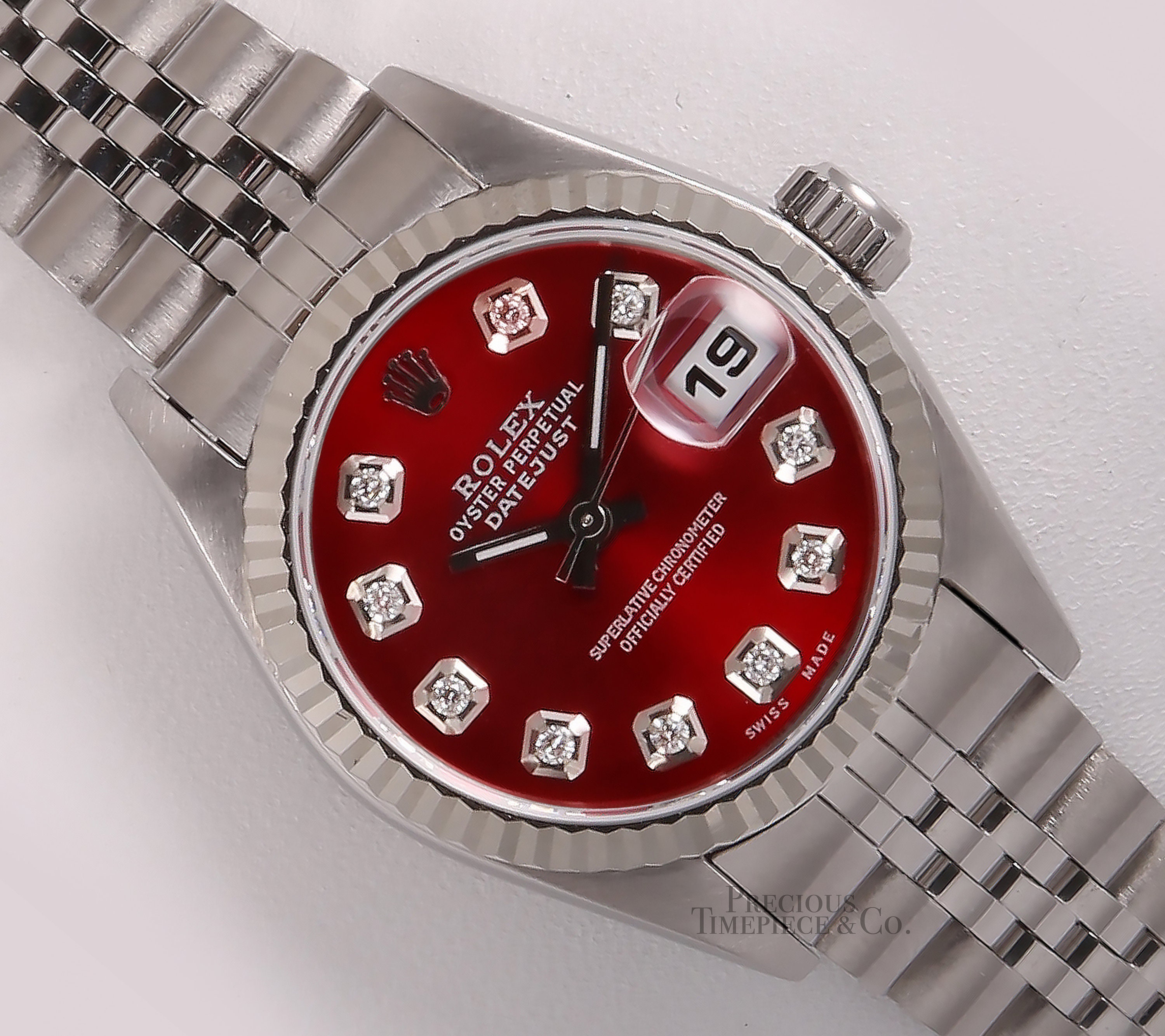 Rolex Lady Datejust 26mm Stainless Steel-red Diamond | Etsy Australia