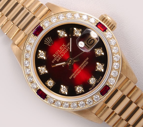 rolex diamond red