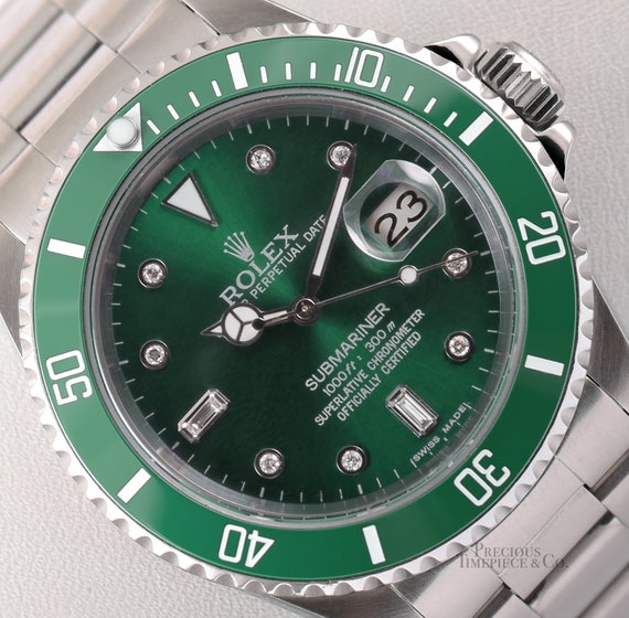 rolex submariner green diamond bezel