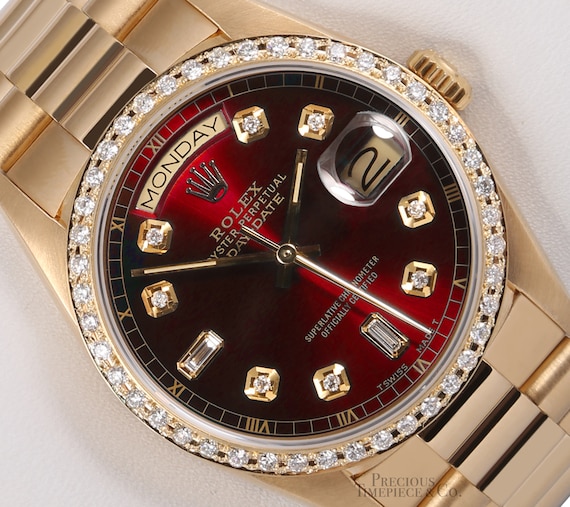 rolex gold red