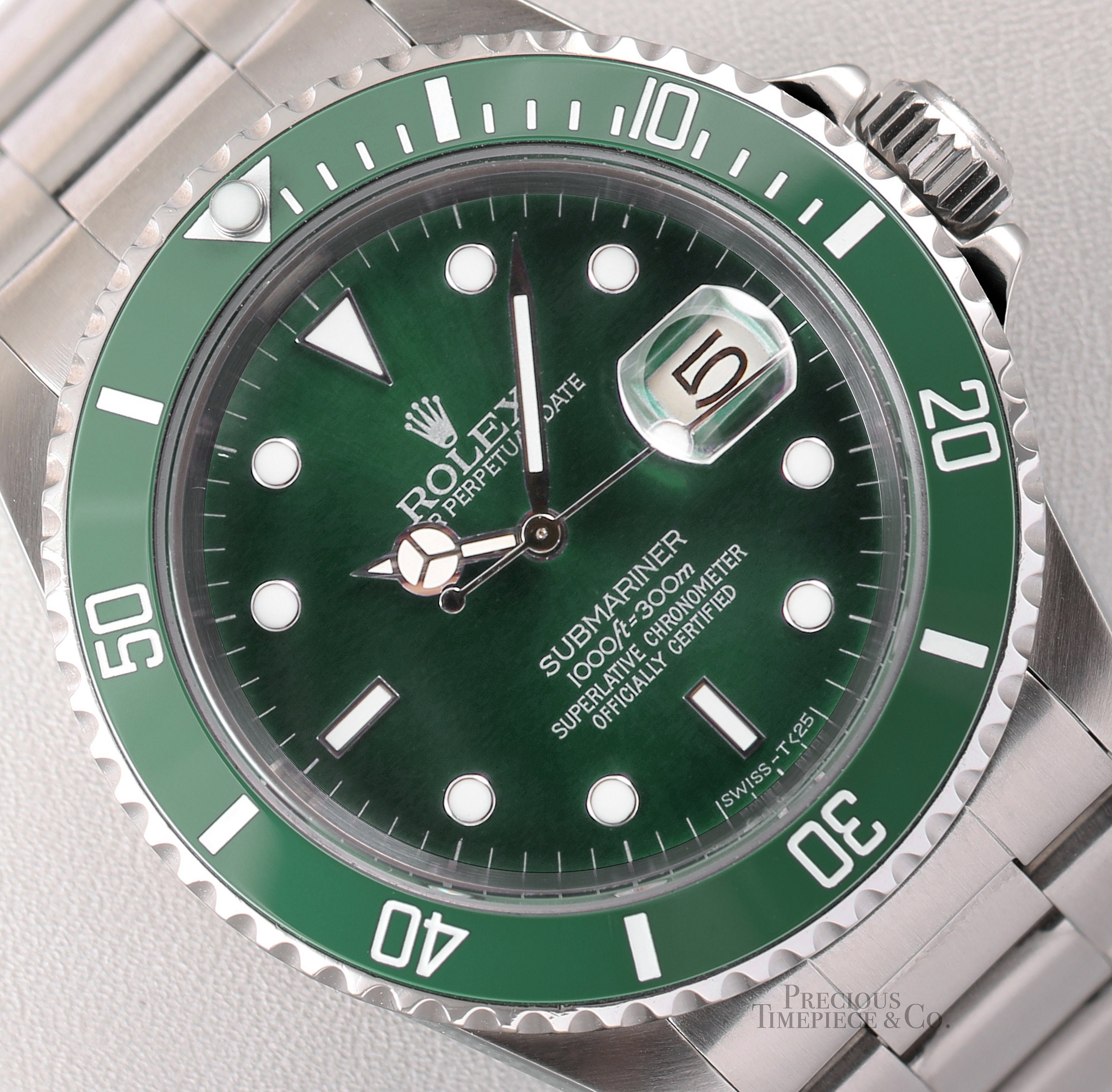 Rolex Green Submariner Oyster Stainless Steel - Etsy