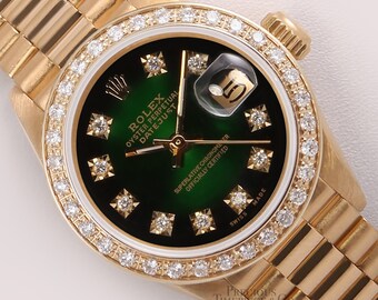 Rolex Lady President 18k 26mm-green 