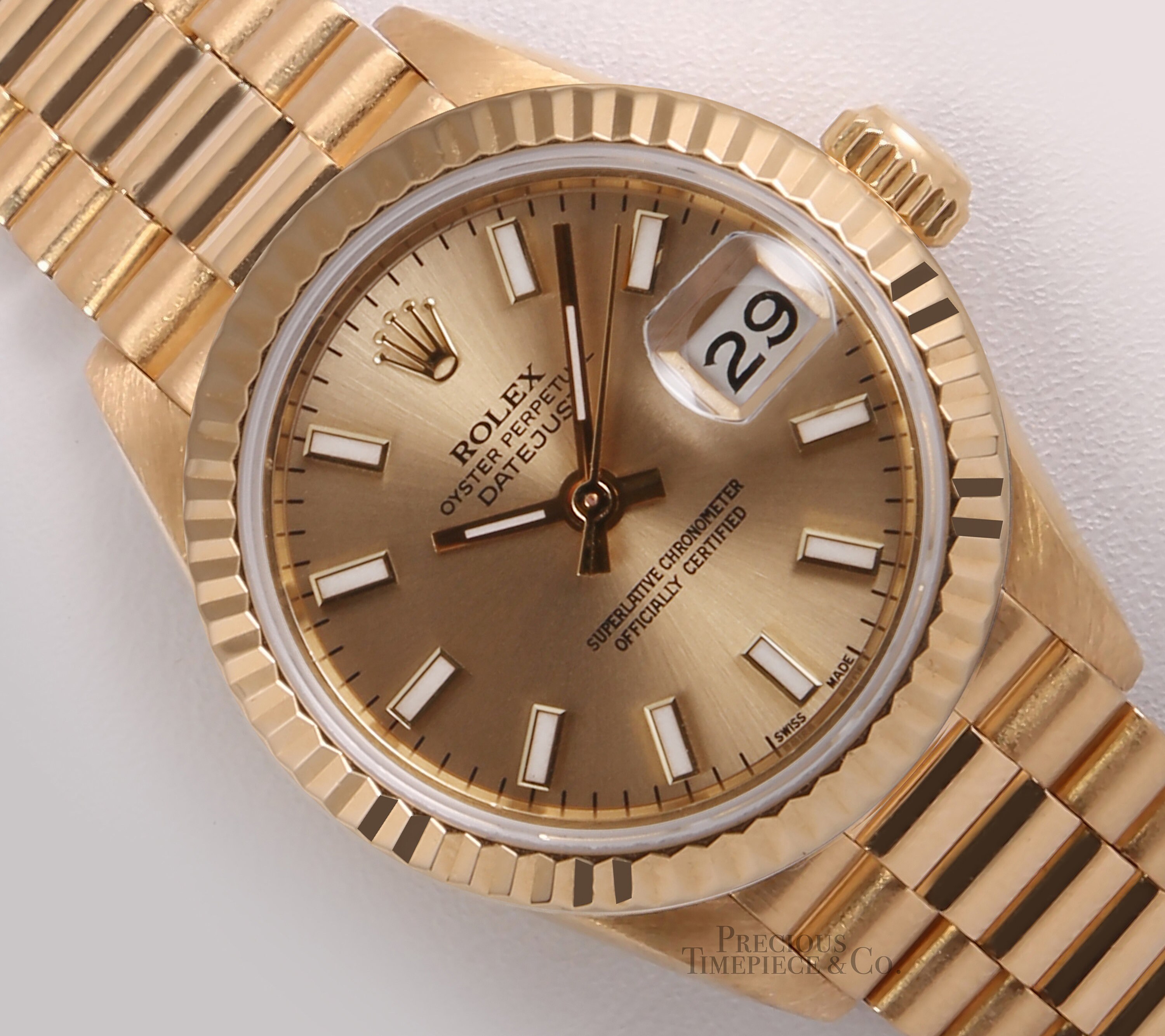 rolex lady president gold price