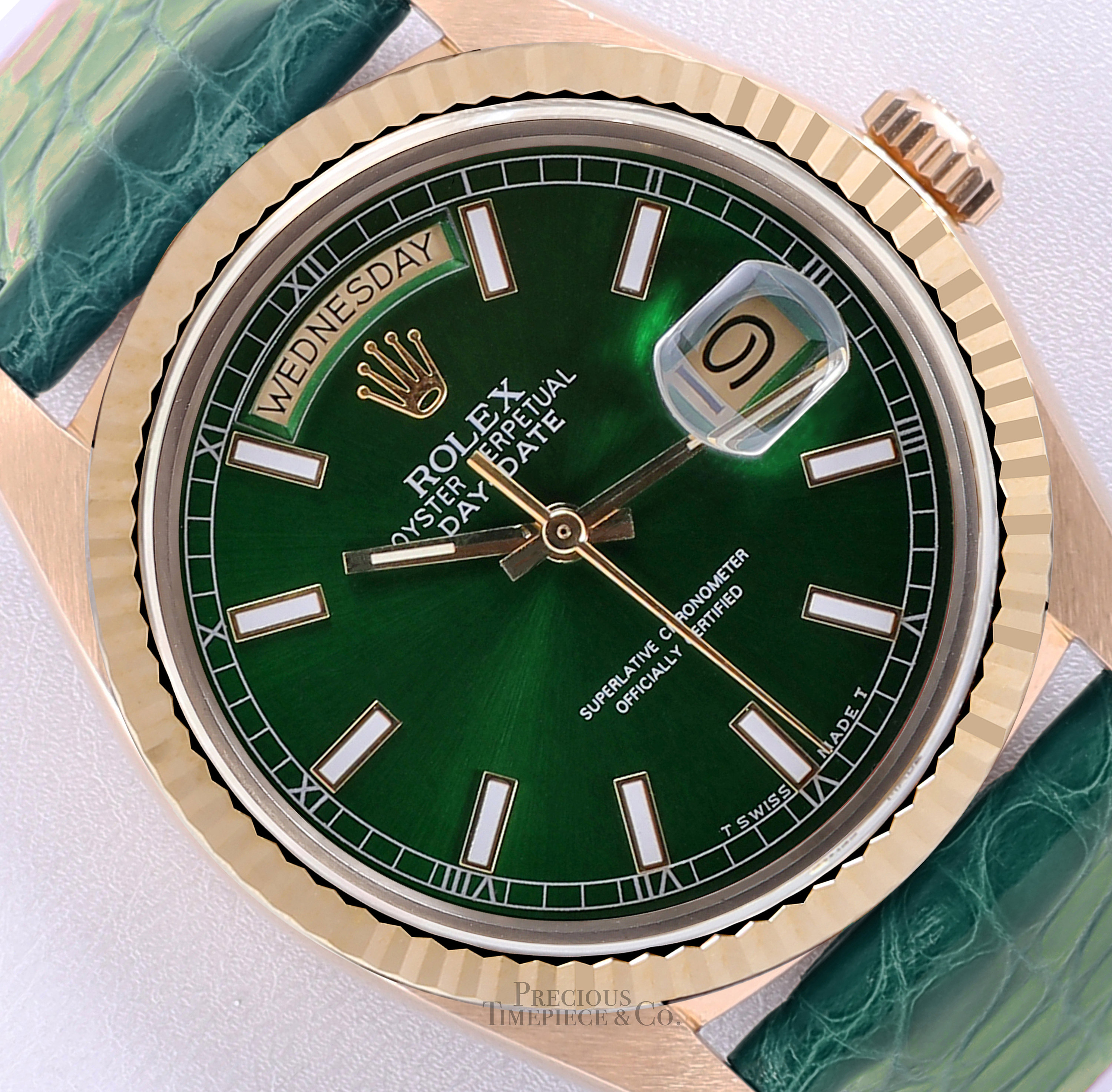 rolex green day date
