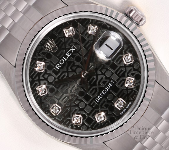 Rolex Datejust S/steel 36mm Watch-black 