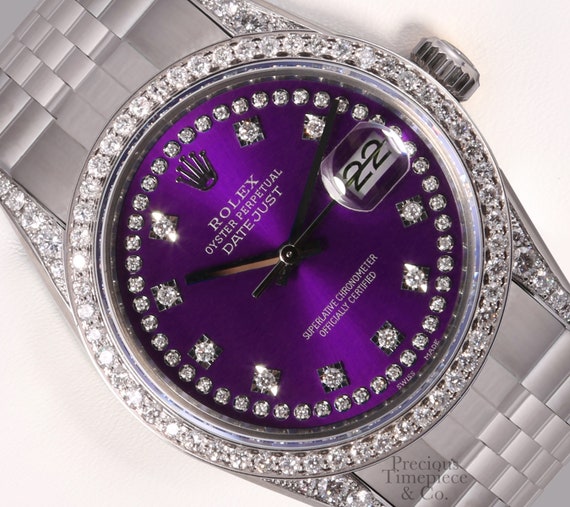 purple rolex watch