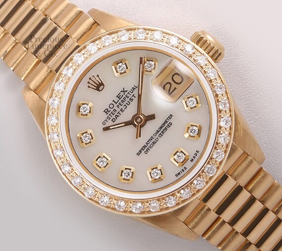 ladies presidential rolex with diamonds