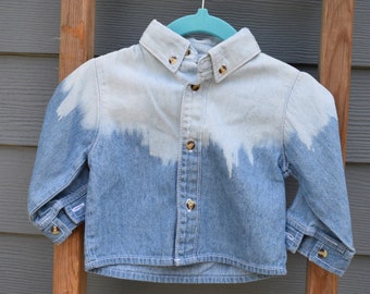 baby boy jean button up shirt