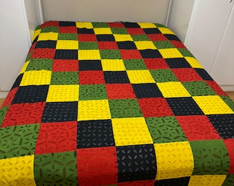 Handcrafted Patchwork Bedspread from Kutch