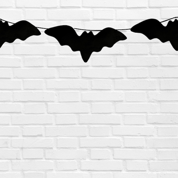 Printable Bat Halloween Garland | Spooky Banner | Halloween Decor | Digital Download