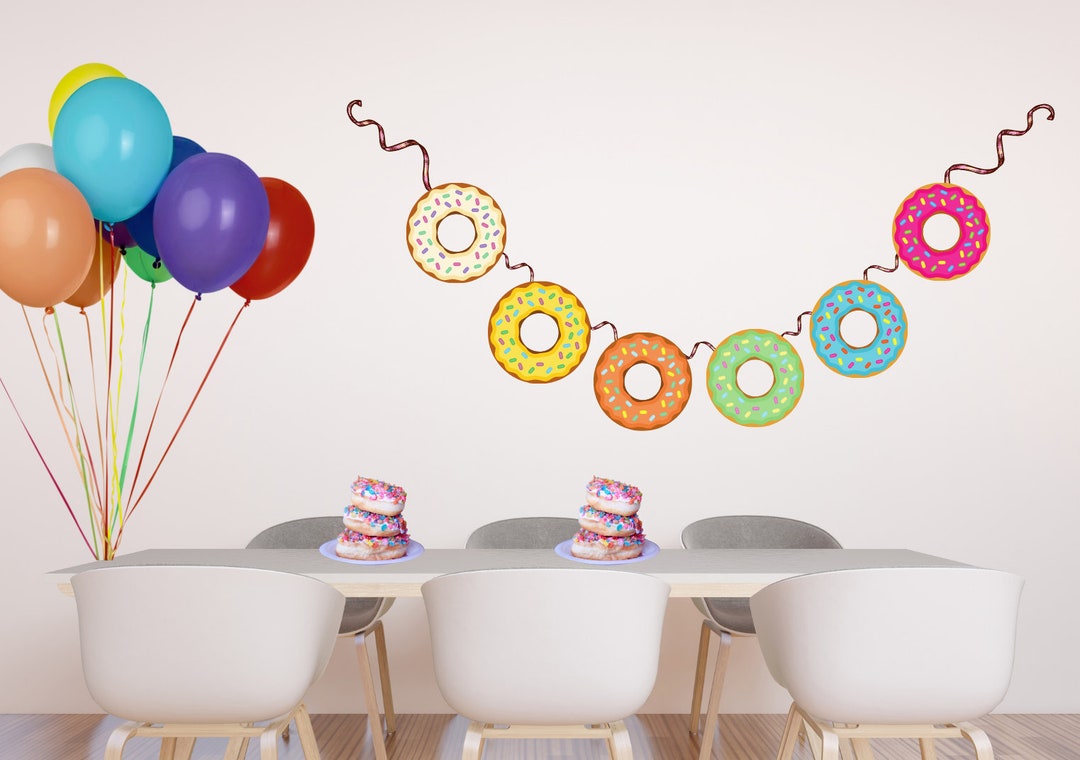 Printable Donut Banner | Party Banner | Happy Birthday | Instant ...