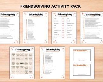 Paquete de juegos para Acción de Gracias: Actividades imprimibles (PDF)