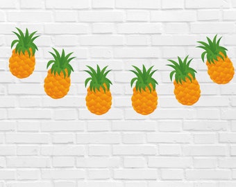 Printable Pineapple Banner | Summer Party | Instant Download