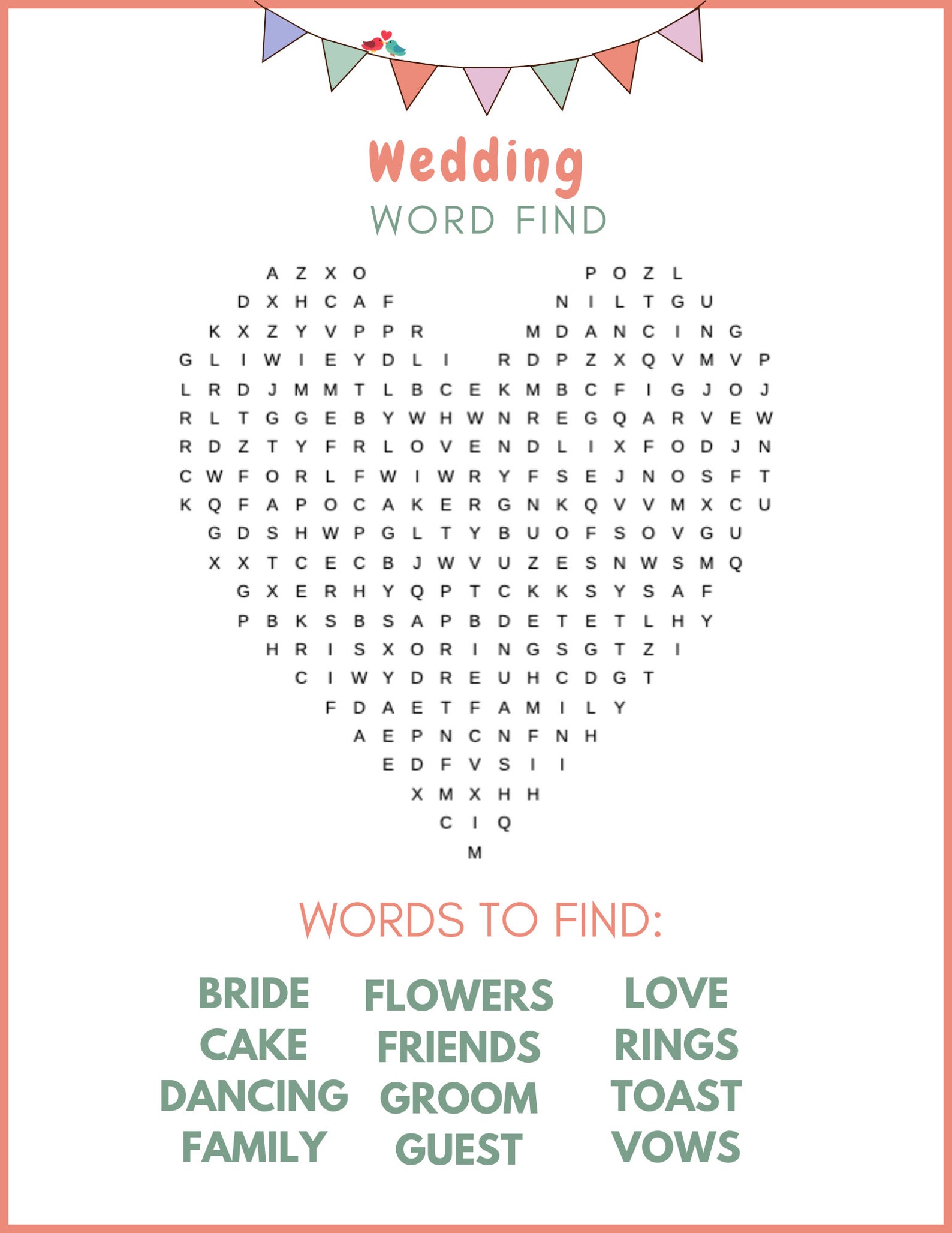 Printable Wedding Activities for Kids Instant Download - Etsy