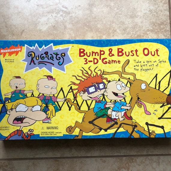 Rugrats P Bust Out 3d Board Game Nickelodeon Mattel 1997