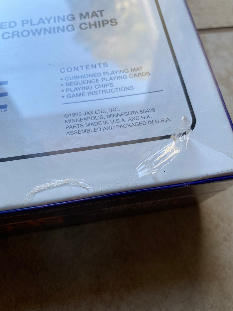 Factory Sealed Deluxe Edition Sequence Board Game Jax Ltd 1995 Etsy