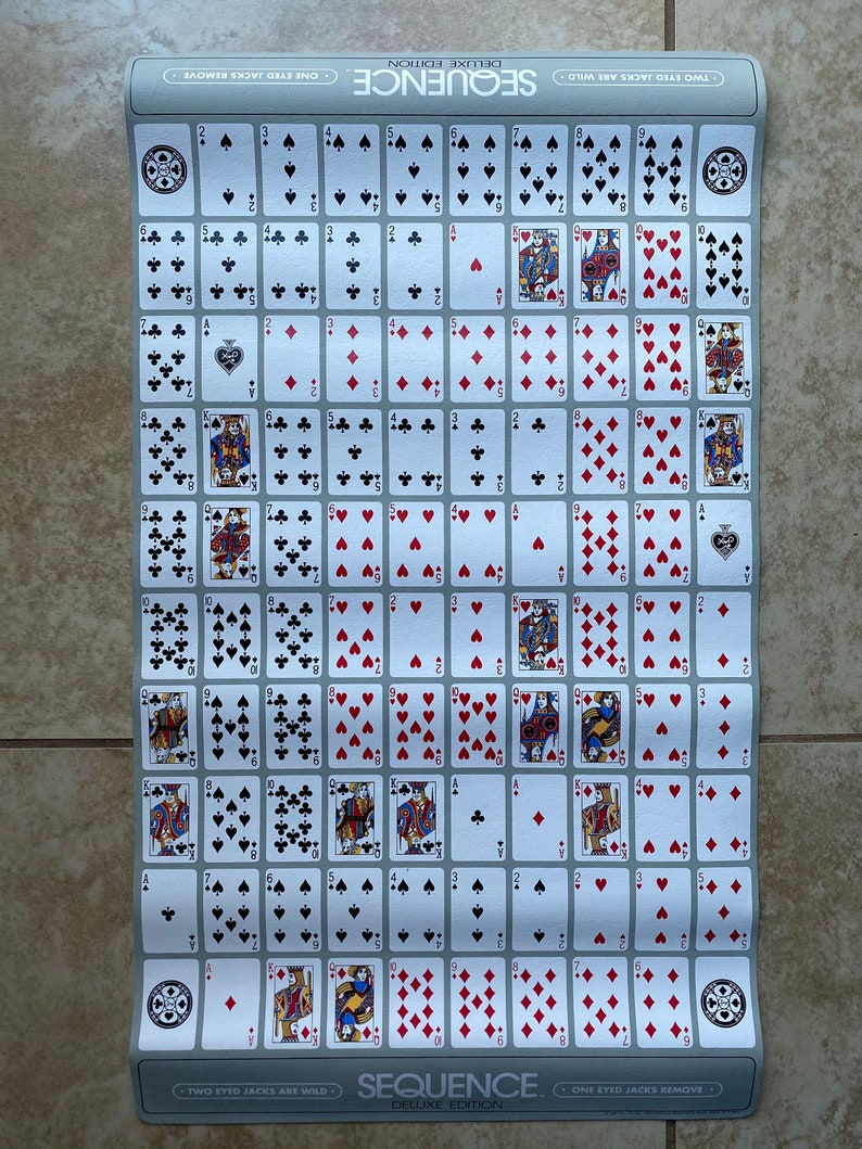 Deluxe Edition Sequence Board Game Jax Ltd 1995 Features Cushioned