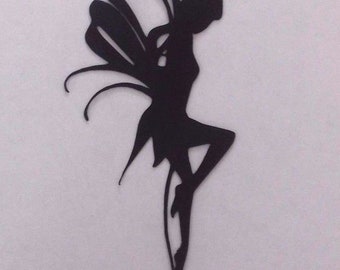 Fairy Die Cuts Silhouette Fairies x 10 cuts Beautiful made from Quality Black Card