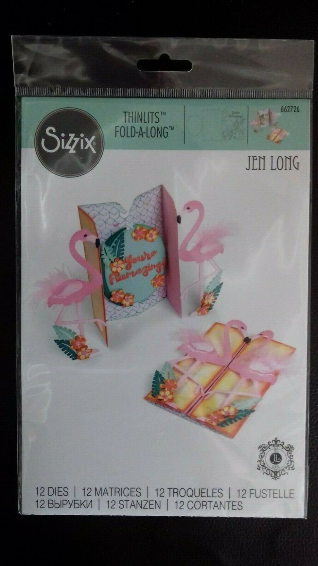 Sizzix Thinlits Die Cutter Flamingo Card Foldalong Fits Big Shot