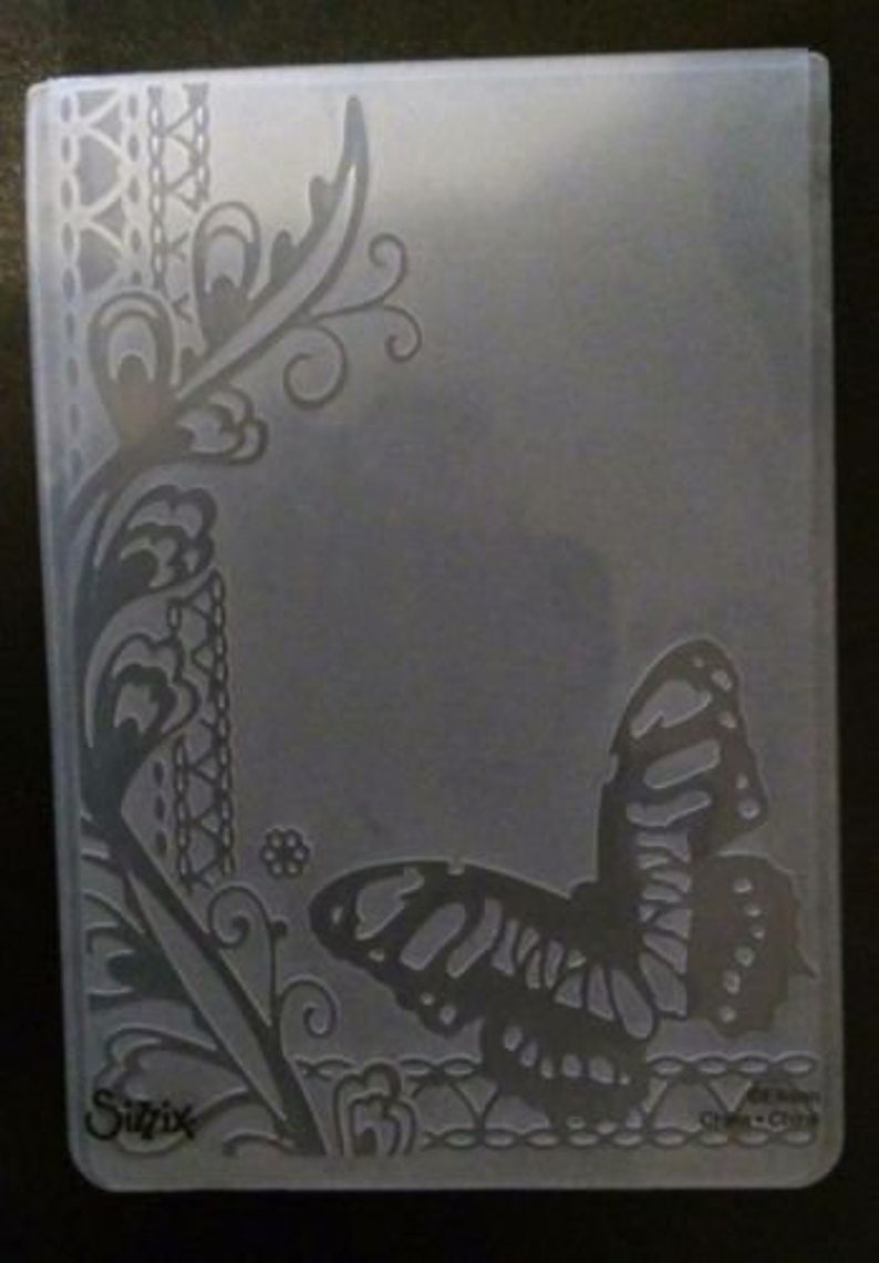 Sizzix Butterfly /& Lace Embossing Folder 4.5x6.5 works in most machines