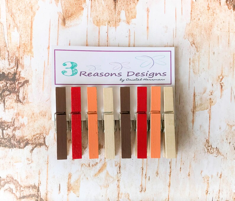 Thanksgiving Decor Fall decor Decorative Clothespins Photo Display Office Organization Card Holders Fridge Magnets Party Decor image 1