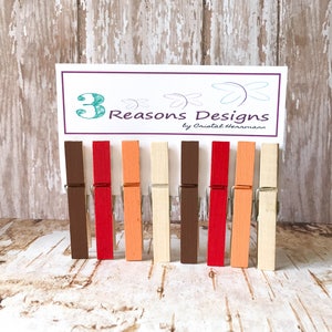 Thanksgiving Decor Fall decor Decorative Clothespins Photo Display Office Organization Card Holders Fridge Magnets Party Decor image 3