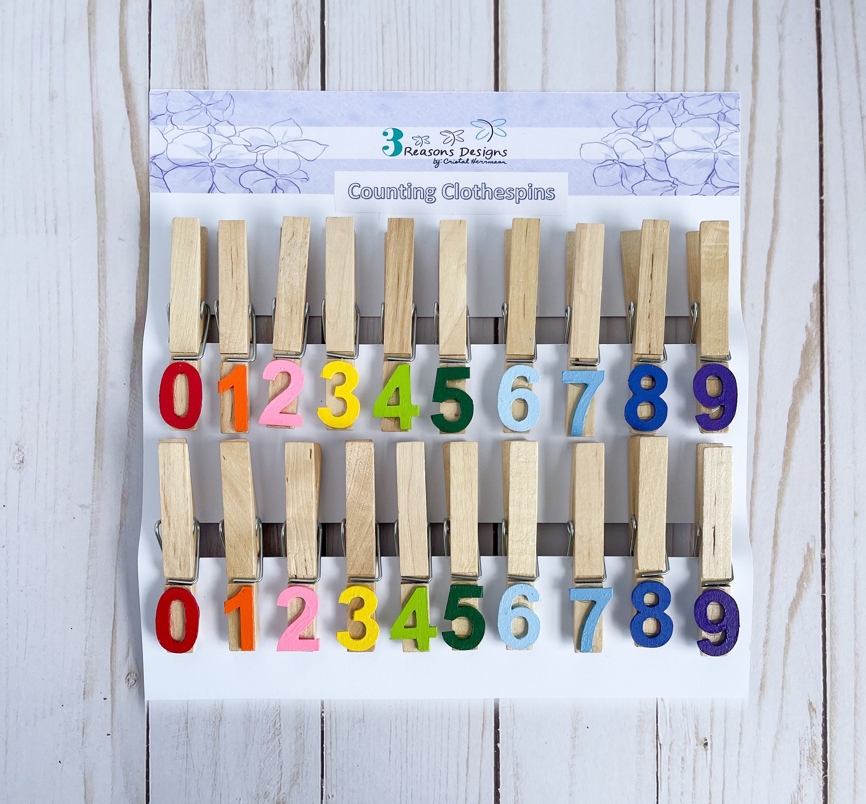 Counting Clothespins Counting Busy Bag Number Matching Etsy