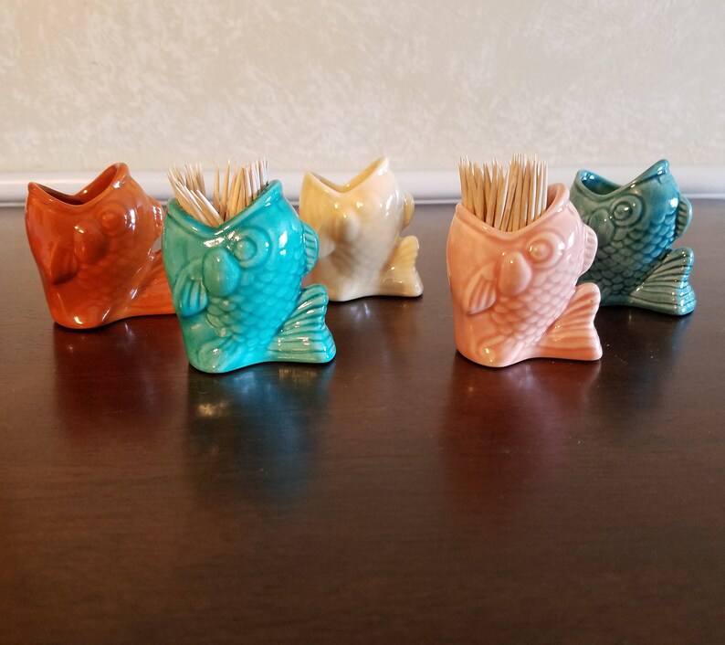 Ceramic Fish Toothpick Holder Etsy