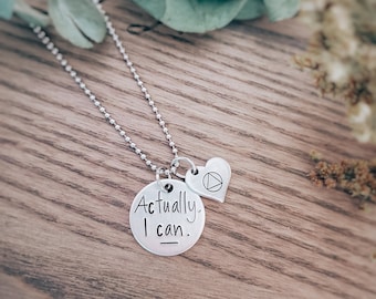 Actually I can Necklace / Sobriety necklace / recovery necklace / recovery gift / Sobriety gift / sobriety jewelry