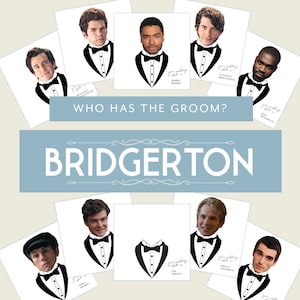 Bridgerton - Jeu de douche nuptiale Who Has the Groom NUMÉRIQUE | Douche Nuptiale De Célébrités Drôles Jeu | Jeu d'enterrement de vie de jeune fille | Jeu de fête pour poules