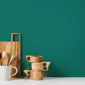 Green-Turquoise Wallpaper / Solid Color / Peel and Stick Wallpaper Removable Wallpaper Home Decor Wall Art Wall Decor Room Decor - D469