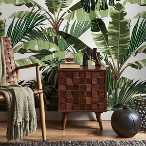 Tapete Schälen und Stick Tapete Abnehmbare Tapete Wohnkultur Wanddekoration Raumdekor / Tropischer Dschungel Monstera Blatt Tapete - B151